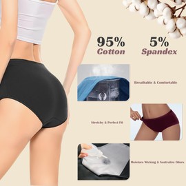 Incontinence Underwear for Women Washable Incontinence Underwear Absorbent Cotton Panties Bladder Leak Underwear for Women Teens