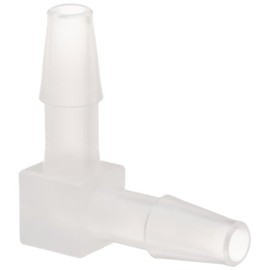 Value Plastics L60-6 Natural Polypropylene Tube Fitting, Barbed 90 Degree Elbow, 1/4" (6.4 mm) Tube ID (Pack of 25)