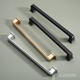 Alzassbg 6 Pack Oil Rubbed Bronze Cabinet Pulls, 7-1/2 Inch(192mm) Hole Centers Cabinet Handles Kitchen Hardware for Cabinets and Drawer AL3071ORB