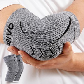 CAMBIVO 2 Pack Elbow Brace for Women and Men, Elbow Compression Sleeve for Tendonitis, Golf Elbow, Tennis Elbow, Arthritis, Bursitis, Weightlifting, and Basketball