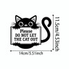 2枚セット 14x11.5cm 「猫を外に出さないで」ユーモア防水ビニール車用デカール 外装デコレーションアクセサリー 車・バイク・ノートPC・バン・窓・ドア・壁などに使用可能 | #JP07