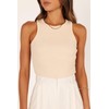 Petal & Pup Women's Ari Ribbed Tank Top, Beige, X-Large