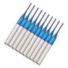 10 Piece End Mill Set Carbide Cutter Blue Corn Cutter