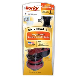Lavelle 4030PK Korky 2-Inch Adjustable Flush Valve Kit with Tank-to-Bowl Gasket and Hardware, Black