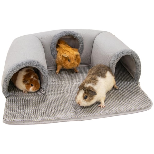 Lfokd Guinea Pig Hideout Tunnel with Cool Bed for Bunny