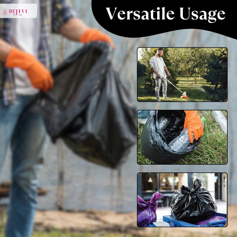 BITFUL Heavy-Duty Refuse Sacks Bin Liners -Strong- Leak-proof- 75L Capacity-