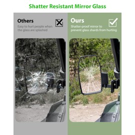 SLORIMOD Side Mirrors for Honda Pioneer 700-2 700-4 2014-2026, 2PCS
