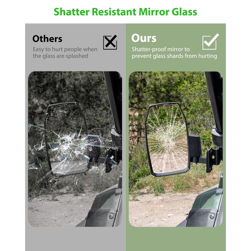 SLORIMOD Side Mirrors for Honda Pioneer 700-2 700-4 2014-2026, 2PCS