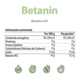Matter Betanin Salud Estomago Betaína Hcl 656mg 60 Caps Sfn