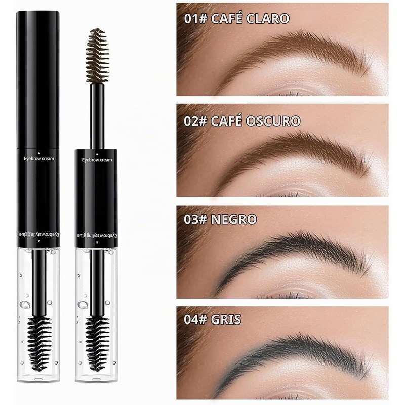 Gel para Cejas de Doble Extremo con Color, Fijador de