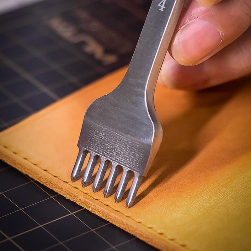 WUTA Leather Hole Punch Tool, Silver Leather Chisel Hole Punch