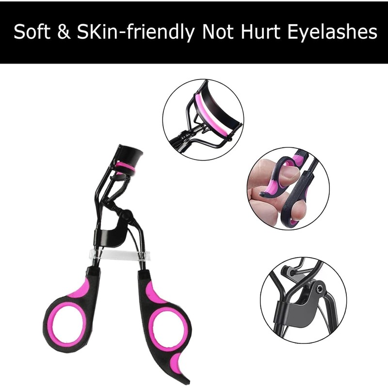 LGLAU Eyelash Curler with Extra Replacement Refill Pads,Classic Lash Curler