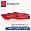 WORKPRO Premium Heavy-Duty Utility Knife Retractable All Metal with 10