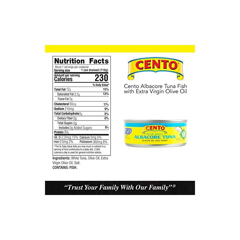 Cento Albacore Tuna, 5 Ounce (Pack of 24)