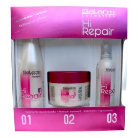 Shampoo Masc Serum Hi Repair Kit 3pz Restaura Repara Salerm                                                                                           