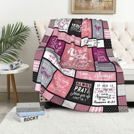 Christian Gifts for Women Blanket 60"x50", Religious Inspirational Spiritual Gifts for Women, Faith Based Bible Birthday Gifts, Baptism Confirmation Gifts for Girls, Christian Wedding Graduation Gifts