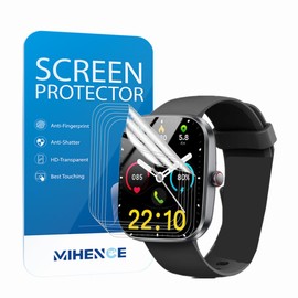 MIHENCE Screen Protector Compatible for Kuizil 1.91'' Smart Watch T70, HD Full Coverage TPU Protective Film for T70 1.91"" Smartwatch (6PCS), transparent