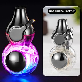 Jet Torch Lighter, Butane Refillable Cool Lighter with Visible Fuel Tank and Adjustable Flame Dial, Gourd Shape Lighters for Men Dad Husband (Fuel Not Included)