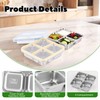 4 Pack Stainless Steel Snack Containers, 4 Compartments，24 oz，Leak-Proof