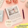 12pcs Wooden Baby Monthly Milestone Cards,Pregnancy and Baby Growth Monthly