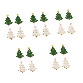 SAFIGLE 5sets Jewelry Earrings for Women Acrylic Earrings Christmas for Women Xmas Tree Design 2pairs*5