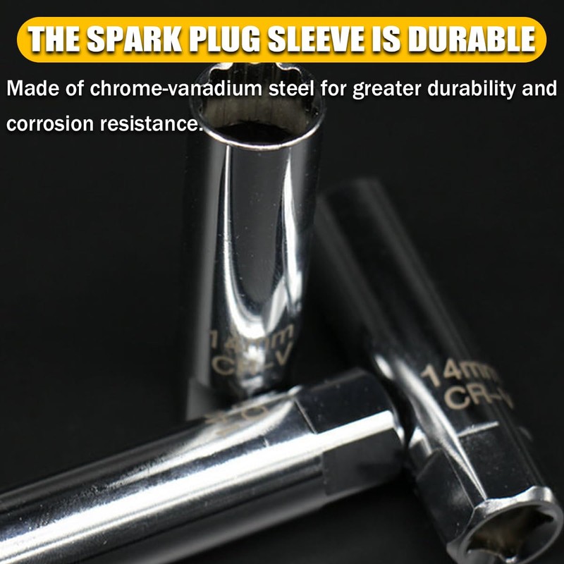 JNNJ Spark Plug Wrench, Spark Plug Socket, 12 Point, Thin-Walled,