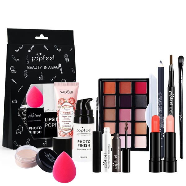 Holzsammlung 12 Piece Multi-Purpose Makeup Sets, Cosmetic Starter Kit with