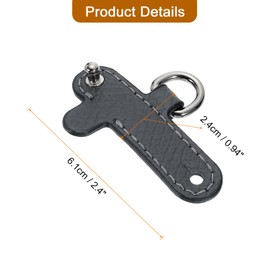 sourcing map 8Pcs Leather Purse Straps, 6.1cmx2.4cm Punch-Free Buckle Bag Strap Transformation Accessories for Mini Bag Handbag Crossbody Shoulder Strap, Gray