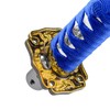 EZAUTO WRAP 10cm Blue White Shift Knob Samurai Sword Alloy