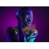 GLOW Arte Pinturas Fluorescentes Luminosa 6pz Cara,cuerpo+regalo
