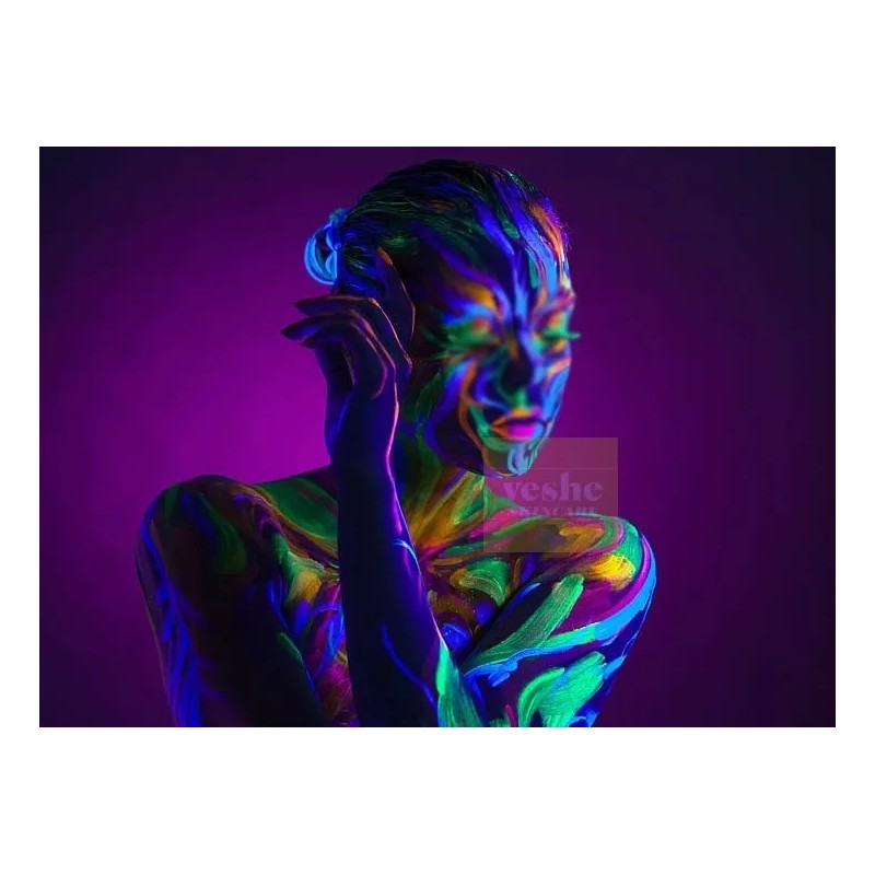 GLOW Arte Pinturas Fluorescentes Luminosa 6pz Cara,cuerpo+regalo