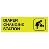Signs ByLITA Basic Diaper Changing Station Sign (Yellow / Black) - Small