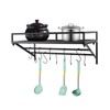 DYRABREST 24 Inch Wall Mounted Pot Rack with 10 Hooks,