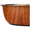 Rosewood Stylish Non Slip Wooden Effect Stainless Steel Dog bowl,