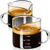 PARACITY Espresso Cup with Handle set of 2, Double Spout