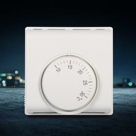 Mechanical Thermostat, Room Mechanical Temperature Controller, Thermostat Switch with On/Off Switch 220V 50HZ HomeThermostats for Central Air Conditioning for Home Supermarket