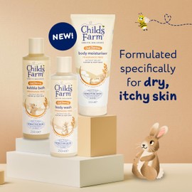 Childs Farm OatDerma Regime Bundle | Baby Bubble Bath (250ml), Body Wash (250ml) and Body Moisturiser (200ml) | Suitable for Newborns, Kids and Adults with Sensitive, Dry, Itchy & Eczema-Prone Skin