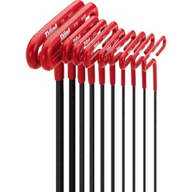 EKLIND 53610 Cushion Grip Hex T-Key allen wrench - 10pc set SAE Inch Sizes 3/32-3/8 6in series