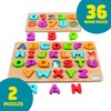 Chuckle & Roar Wooden Puzzle ABC and 123 Theme 2
