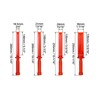 QWORK Plastic Chisel Scraper Set, 3/4", 7/8", 1", 1-1/2" Chemical