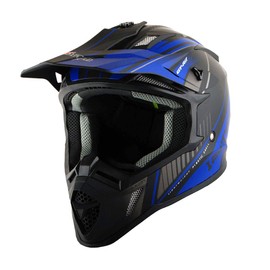1Storm Adult Motocross Helmet BMX MX ATV Dirt Bike Downhill Mountain Bike Helmet Racing Style H637; Storm Blue