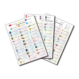 Lingui-Sticks Language Learning Stickers - Educational Stickers to Learn German for Kids & Beginners