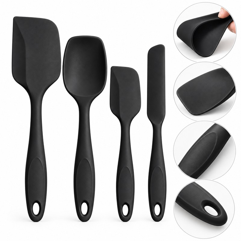 Silicone Spatula Set for Cooking and Baking – 4-Piece Heat-Resistant