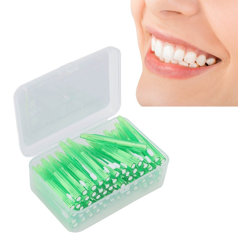 60Pcs Interdental Brush Practical Slim Braces Cleaner with PP Handle