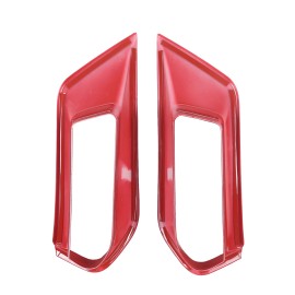 MXauto-2024 Red ABS Front Bumper Side Air Outlet Vent Trim Frame For Corvette C7 2014-2019