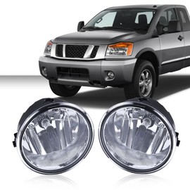 GRAND ORANGE Fog Lights Lamps with Bulbs Driver & Passenger Side 2006-2010 Compatible with Ford F150/ 2006-2008 Compatible with Lincoln Mark LT Clear Lens 1 Pair