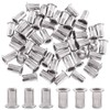 Glarks 50Pcs #10-24 UNC 304 Stainless Steel Rivet Nuts Flat
