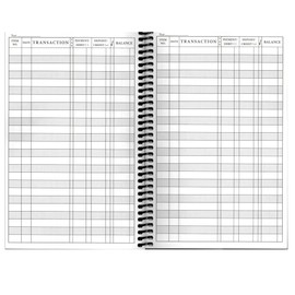 2 Pack Spiral Account Tracker Notebook, Expense Ledger Checkbook/Transaction Register Debit Card and Check Register Account Tracker (2 Pack - Magnolia Flowers)
