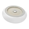 Ruvati 12 inch Bathroom Vessel Sink Round White Circular Above
