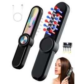 Electric Head Massage, Scalp Massage Brush IPX7 Waterproof with 19 Massage Heads and 3 Massage Modes, Brush 2-in-1 Hair Oil Applicator Bottle Hair Scalp Massager Hair Massage Brush for Exfoliating
